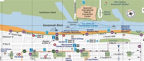 savannah river street restaurant map.